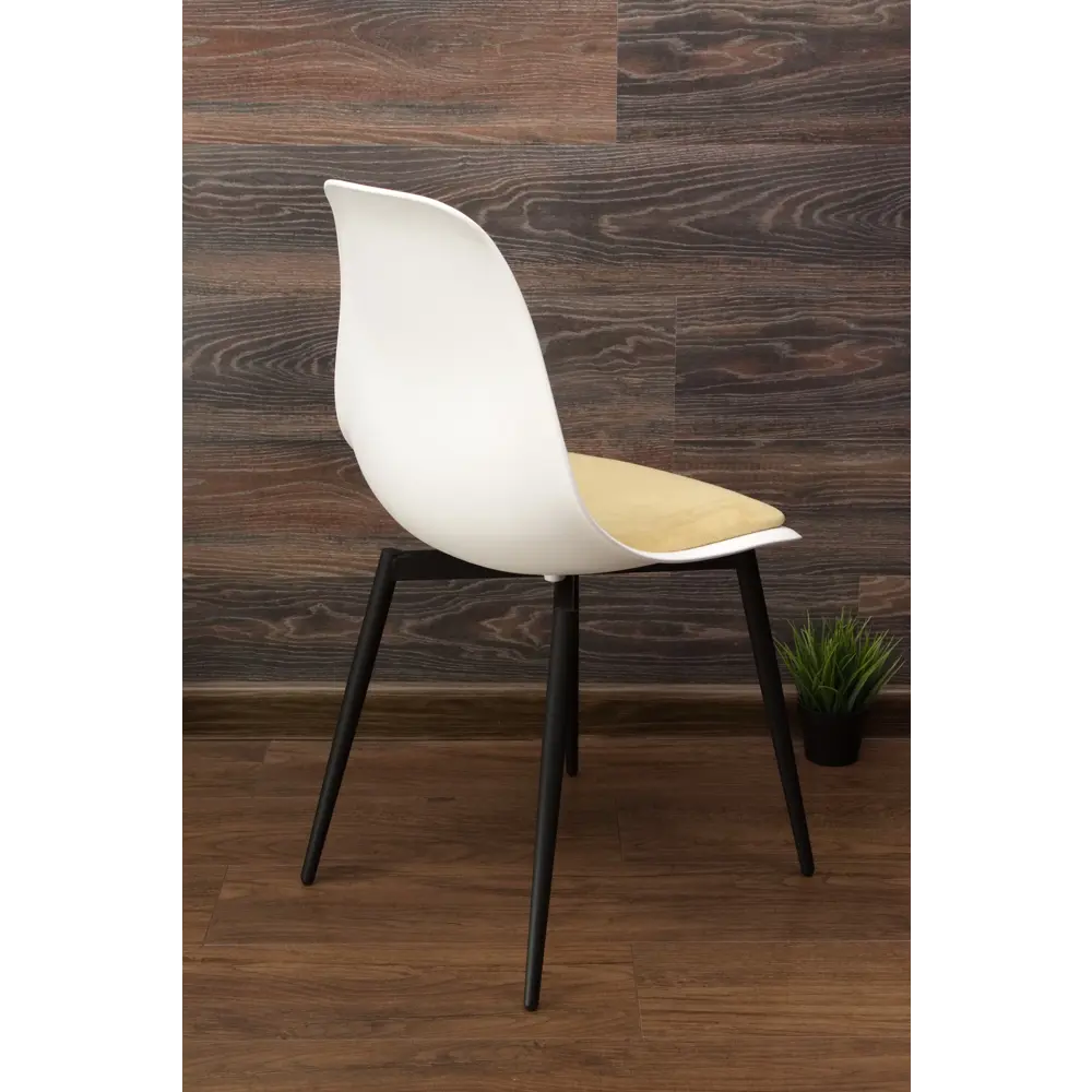 Фото 9 Стул Zip-Mebel Туссе 45x83x46 см велюр цвет белый/горчичный/черный Фото 9 Стул Zip-Mebel Туссе 45x83x46 см велюр цвет белый/горчичный/черный