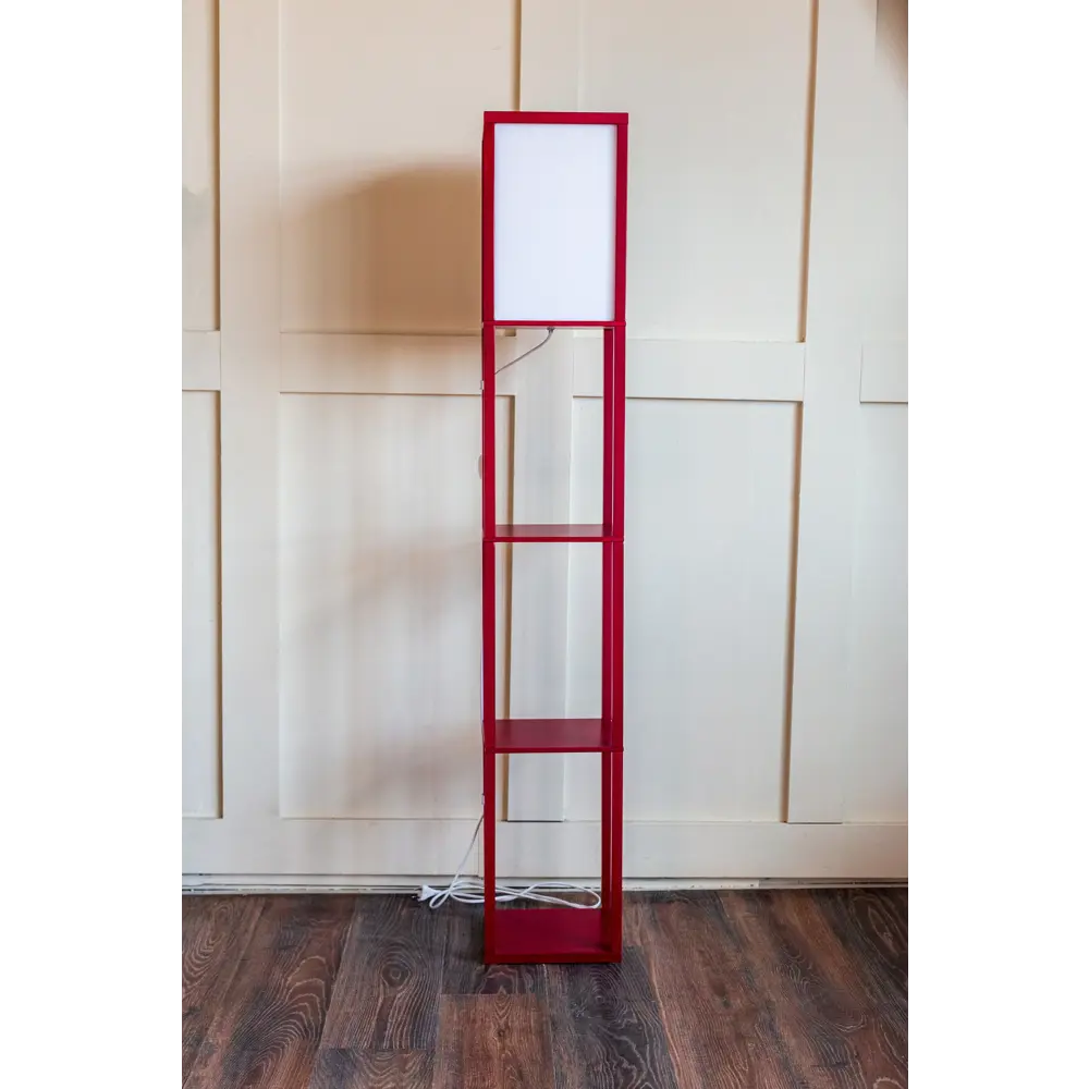 Фото 5 Торшер светодиодный PLAYWOODS lampshelf с полками холодный белый свет цвет красный Фото 5 Торшер светодиодный PLAYWOODS lampshelf с полками холодный белый свет цвет красный