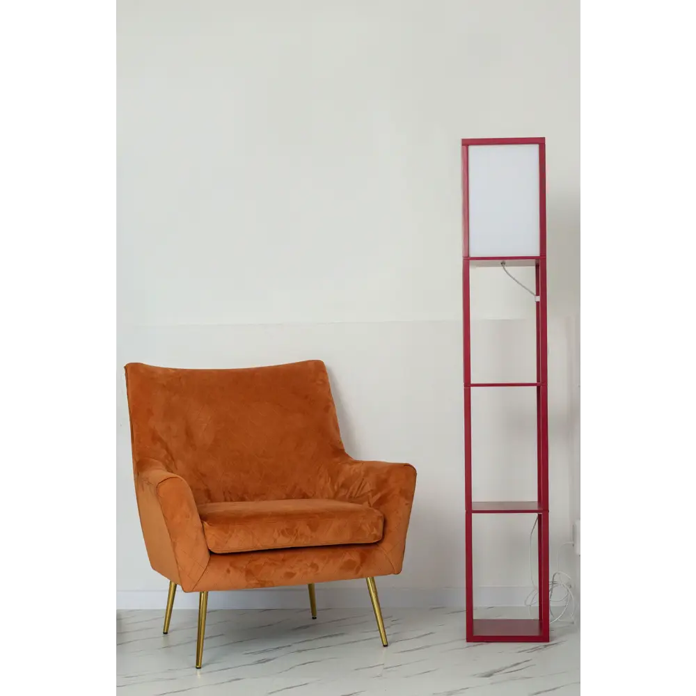 Фото 3 Торшер светодиодный PLAYWOODS lampshelf с полками холодный белый свет цвет красный Фото 3 Торшер светодиодный PLAYWOODS lampshelf с полками холодный белый свет цвет красный