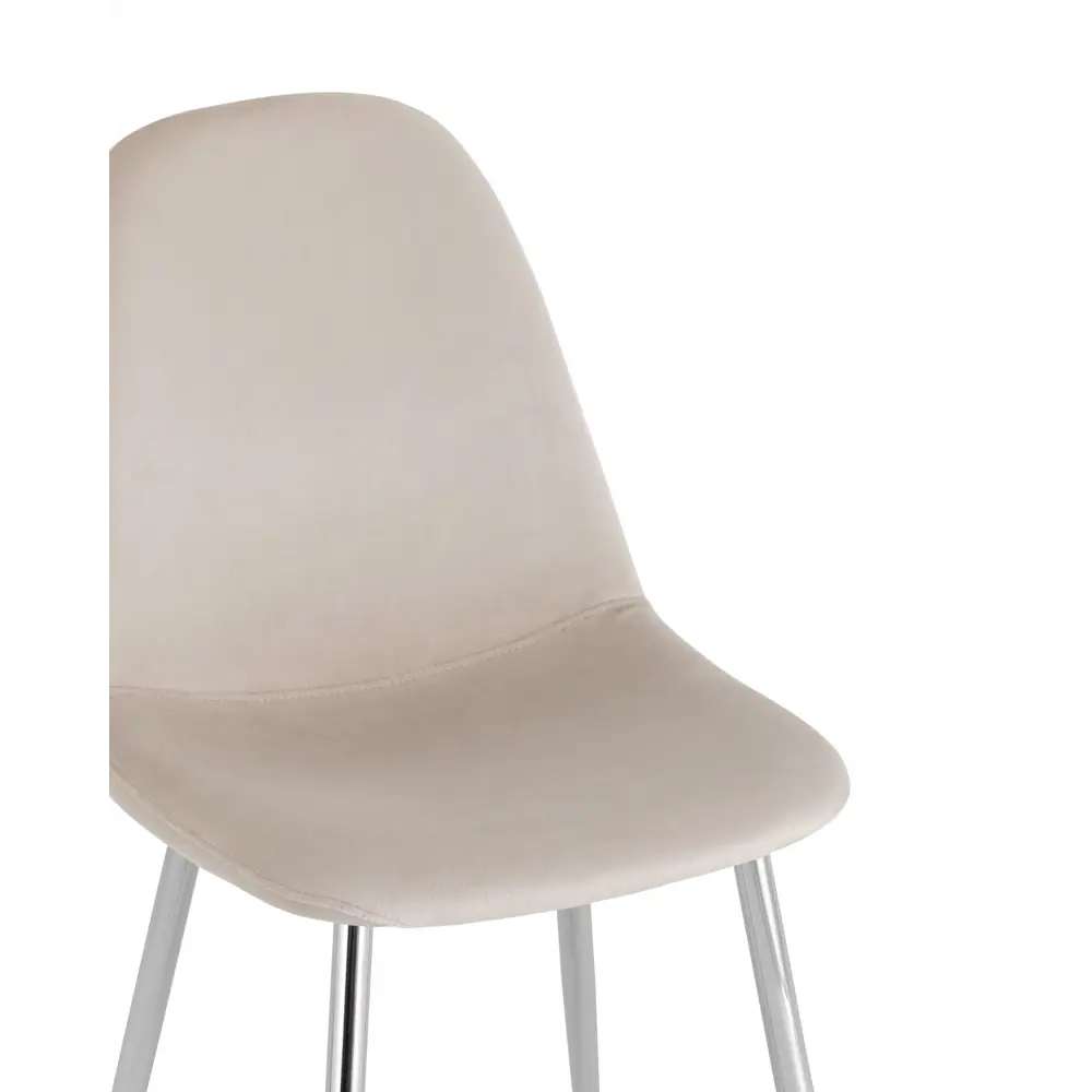 Фото 7 Комплект кухонных стульев 2 шт Стул груп Валенсия sn 87x40x43 см велюр цвет хром/бежевый