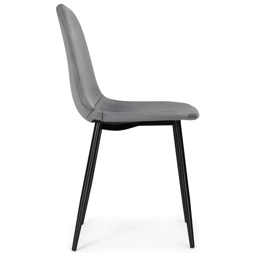 Фото 4 Стул Woodville Lilu 43x87x48 см велюр цвет черный/темно-серый Фото 4 Стул Woodville Lilu 43x87x48 см велюр цвет черный/темно-серый