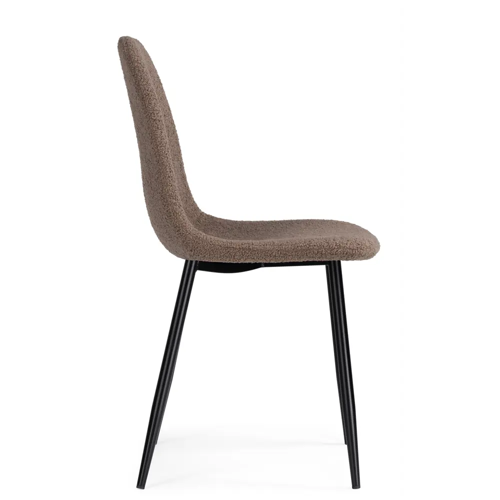 Фото 5 Стул Woodville Lilu 43x87x48 см ткань цвет черный/темно-коричневый