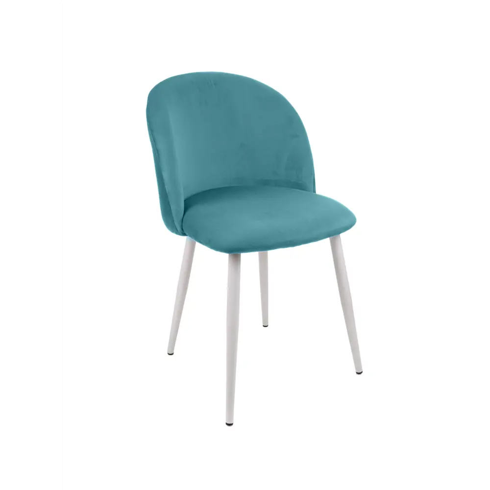 Фото Стул M-group Бостон 87x42x44 см велюр цвет аквамарин синий/белый Фото Стул M-group Бостон 87x42x44 см велюр цвет аквамарин синий/белый
