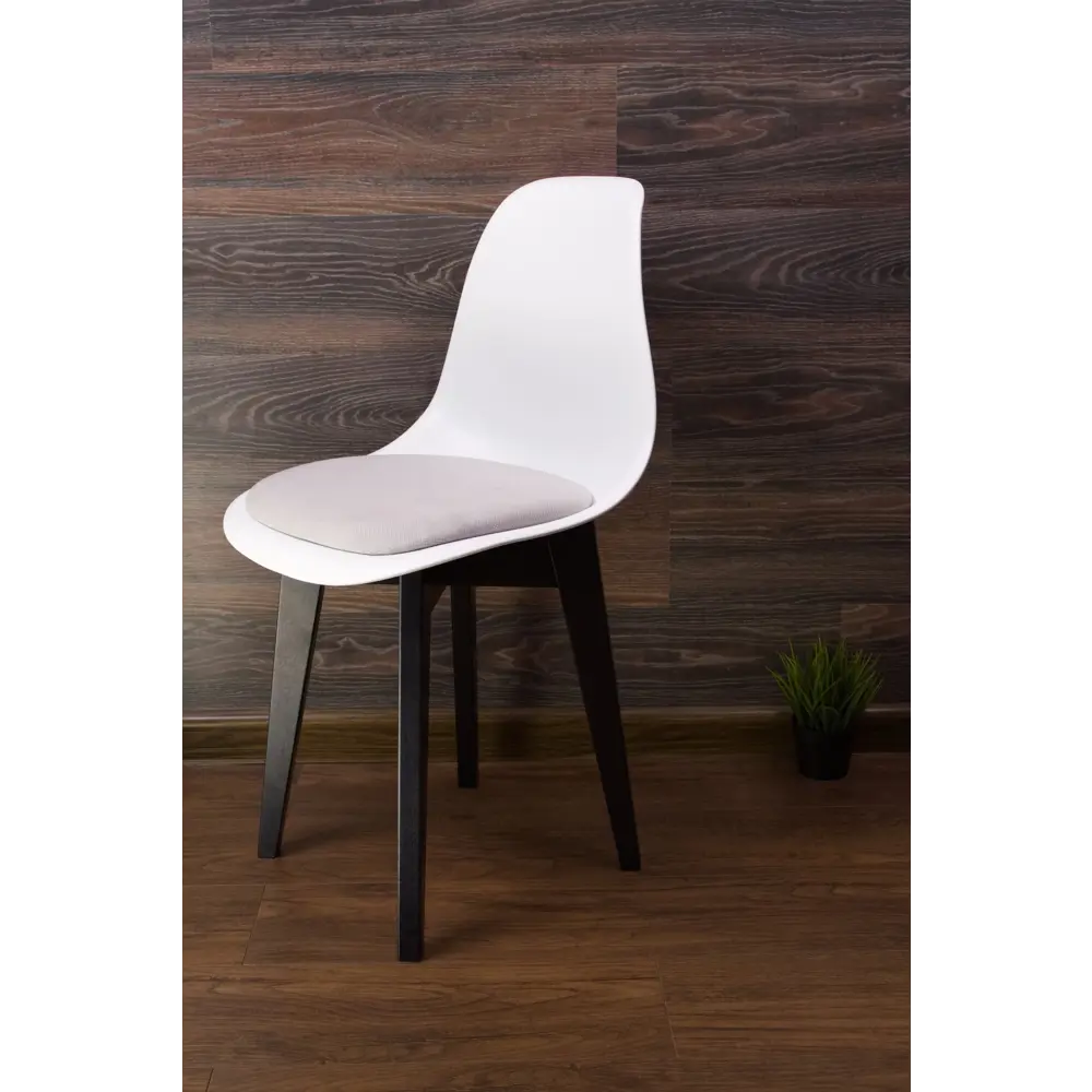 Фото 3 Комплект стульев 2 шт Zip-Mebel Сашш 45x83x46 см велюр цвет белый/светло-серый/черный Фото 3 Комплект стульев 2 шт Zip-Mebel Сашш 45x83x46 см велюр цвет белый/светло-серый/черный