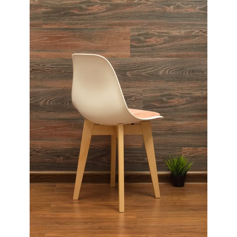 Фото 4 Комплект стульев 2 шт Zip-Mebel Сашш 45x83x46 см велюр цвет белый/розовый Фото 4 Комплект стульев 2 шт Zip-Mebel Сашш 45x83x46 см велюр цвет белый/розовый