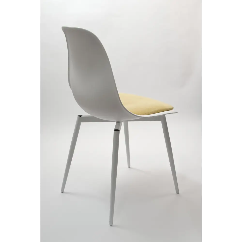 Фото 4 Стул Zip-mebel Туссе 45x83x46 см велюр цвет белый/горчичный Фото 4 Стул Zip-mebel Туссе 45x83x46 см велюр цвет белый/горчичный