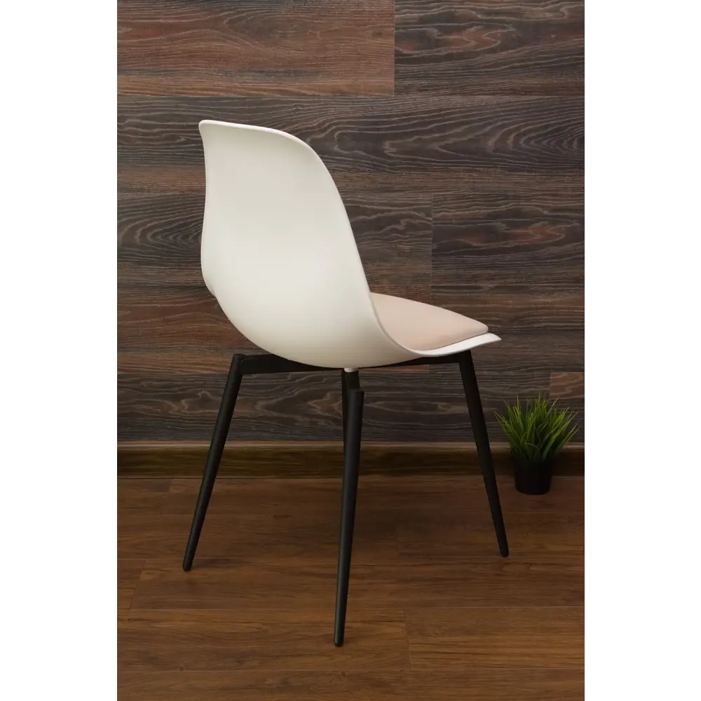 Фото 6 Комплект стульев 2 шт Zip-mebel Туссе 45x83x46 см велюр цвет белый/бежевый/черный Фото 6 Комплект стульев 2 шт Zip-mebel Туссе 45x83x46 см велюр цвет белый/бежевый/черный