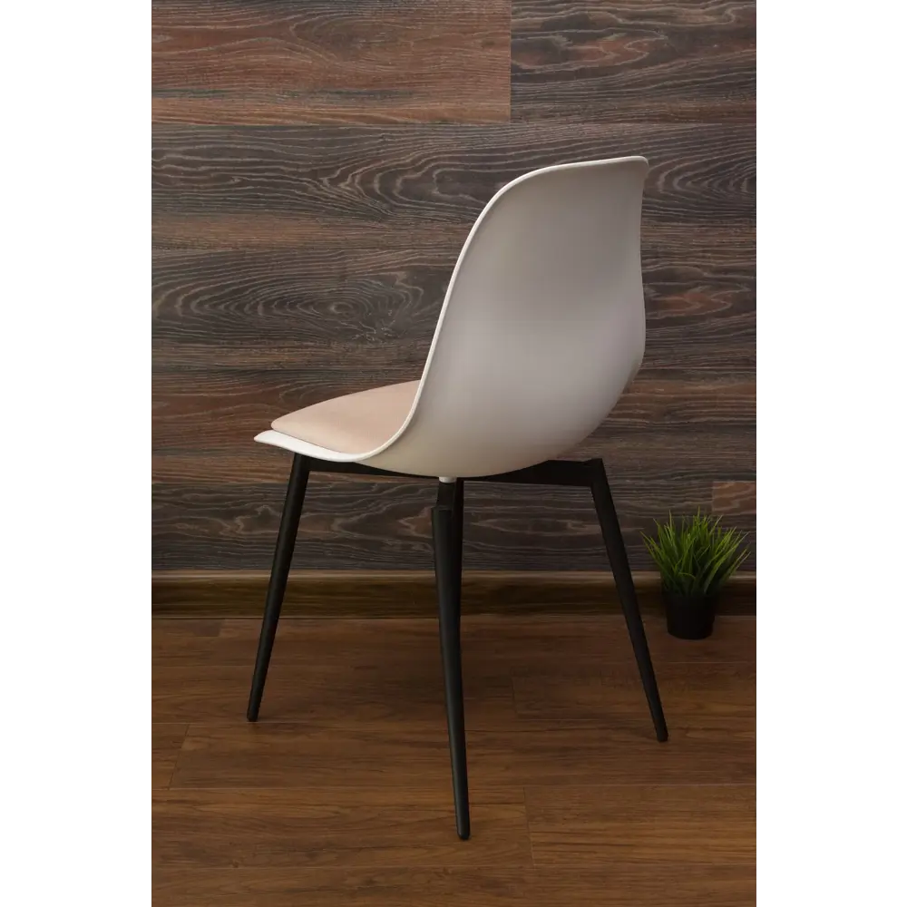 Фото 4 Комплект стульев 2 шт Zip-mebel Туссе 45x83x46 см велюр цвет белый/бежевый/черный Фото 4 Комплект стульев 2 шт Zip-mebel Туссе 45x83x46 см велюр цвет белый/бежевый/черный