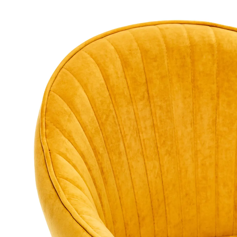 Фото 4 Стул Leset Вайд 360 50x92x64 см велюр цвет белый/горчичный