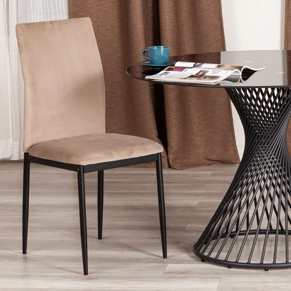 Фото 9 Комплект кухонных стульев 4 шт Tetchair Capri 49x94x41 см вельвет цвет бежевый