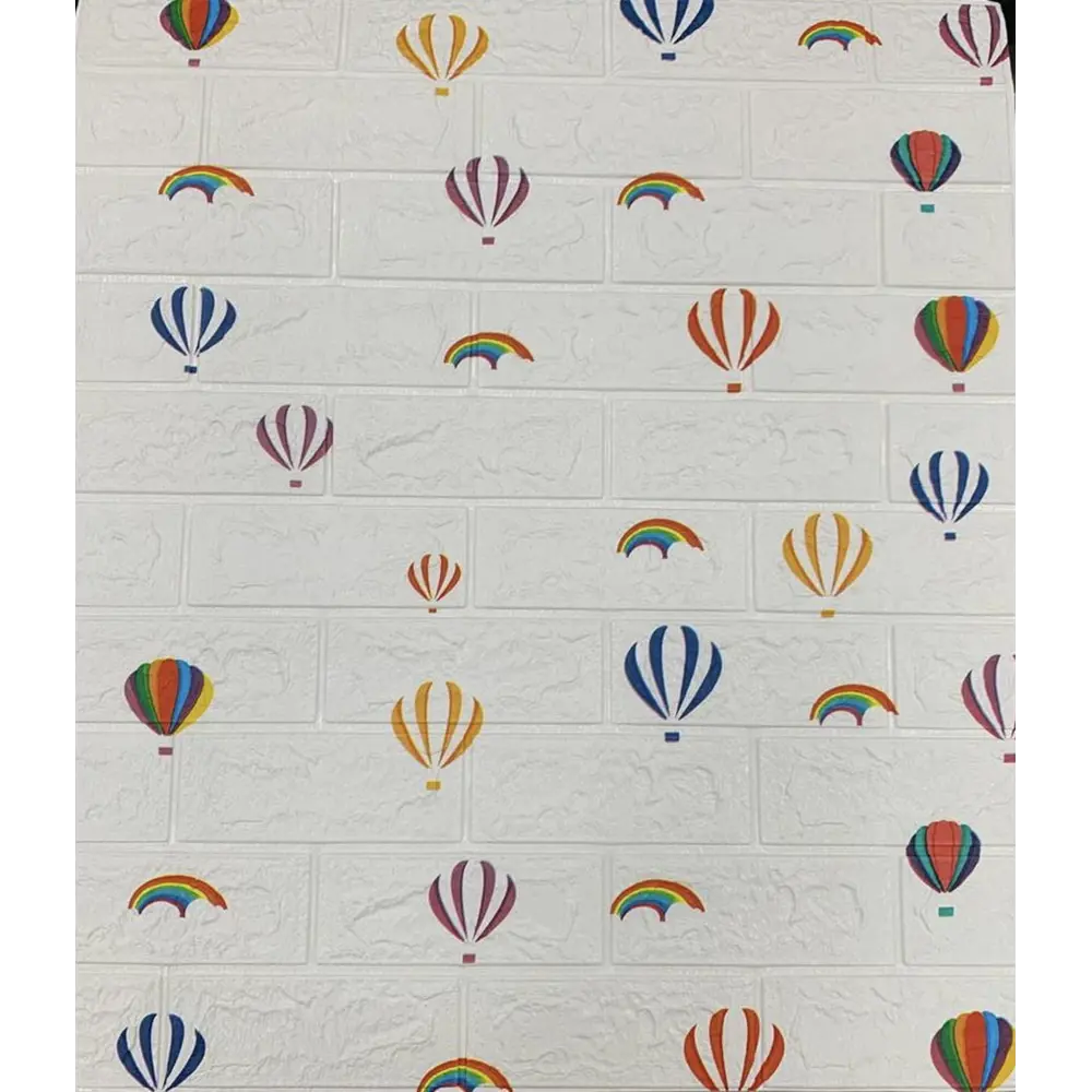 Фото Комплект панелей ПВХ Decorpaneli Кирпич белый с красным 770x700мм 5.3м² 10шт