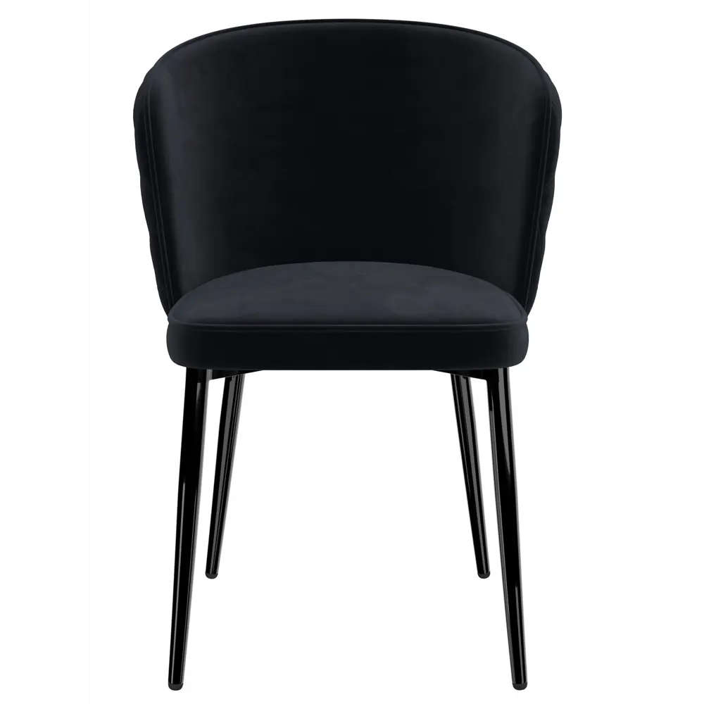 Фото Стул для кухни обеденный Milavio Y801-V Seat Peach 70032 Box 57x83x49 см велюр цвет черный Фото Стул для кухни обеденный Milavio Y801-V Seat Peach 70032 Box 57x83x49 см велюр цвет черный