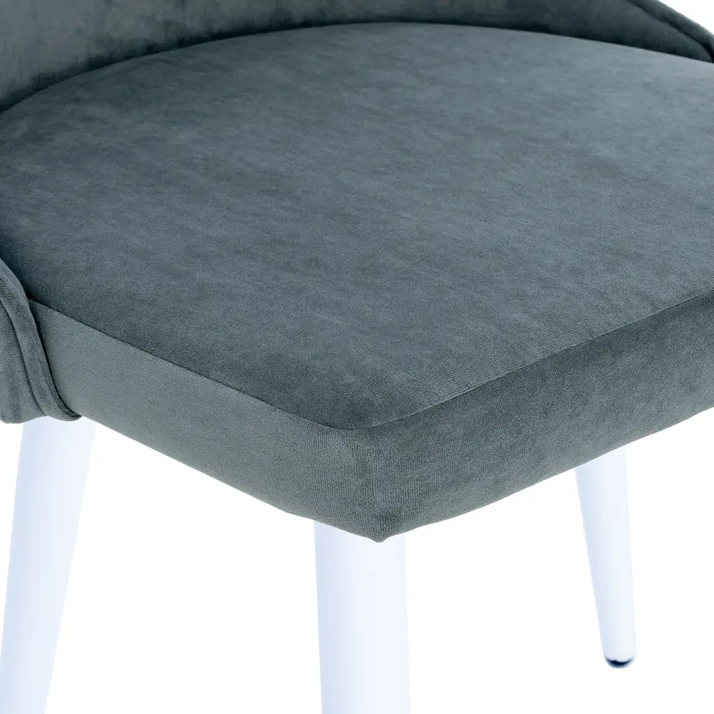 Фото 6 Стул Leset Эби каркас белый велюр VENDETTA 11 серый Фото 6 Стул Leset Эби каркас белый велюр VENDETTA 11 серый