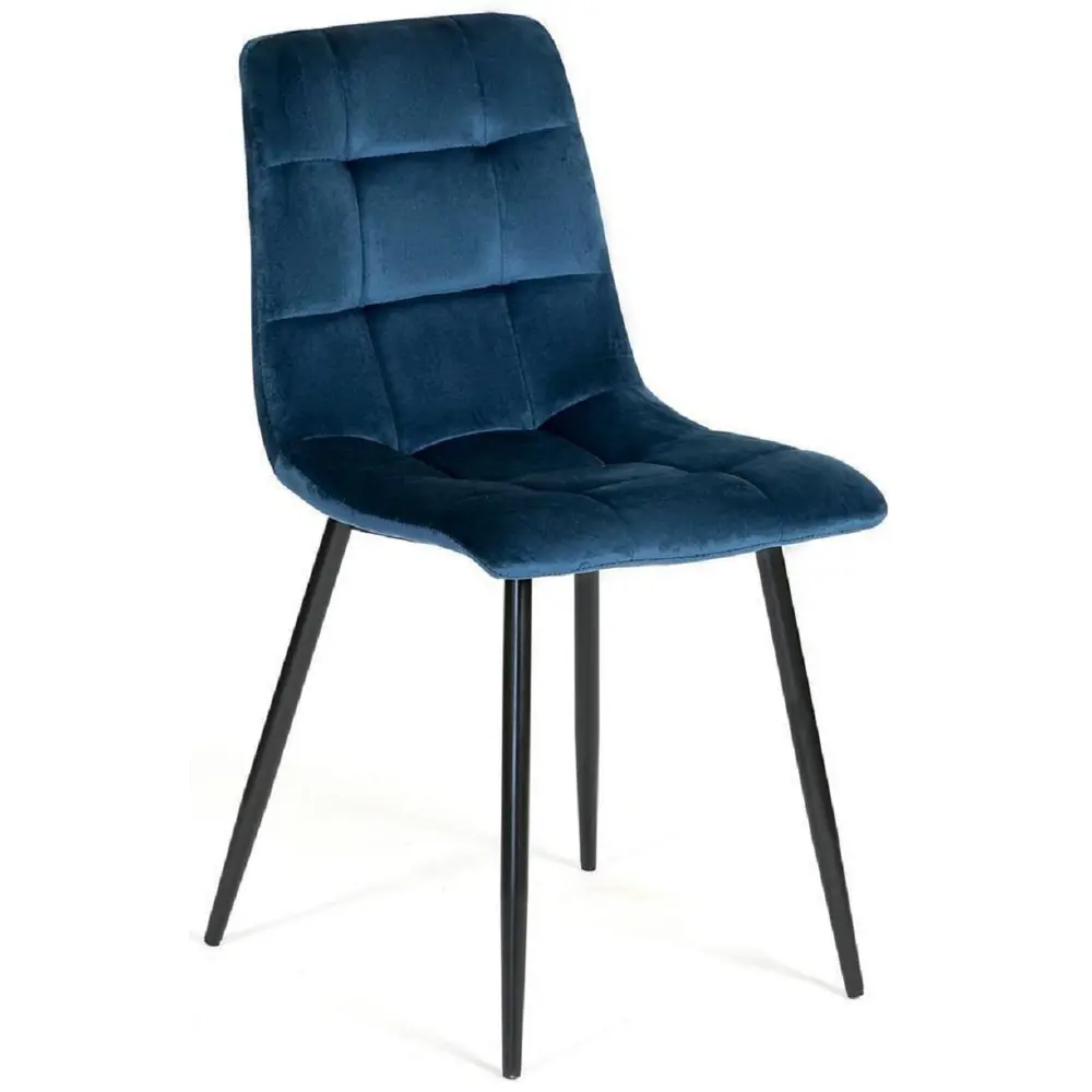 Фото 2 Комплект стульев 4 шт Tetchair Chilly 88x55x45 см вельвет цвет темно-синий/черный Фото 2 Комплект стульев 4 шт Tetchair Chilly 88x55x45 см вельвет цвет темно-синий/черный