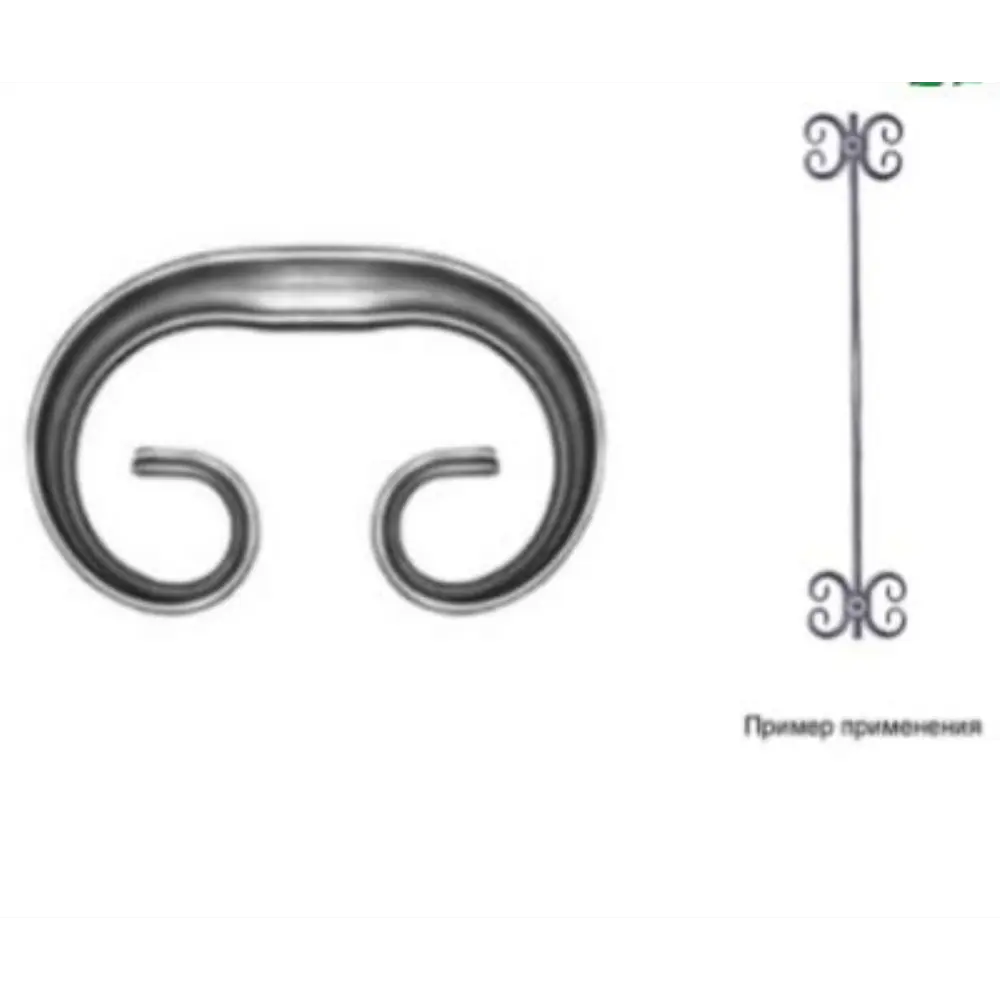 Фото Кованый элемент Вензель 110x70 мм