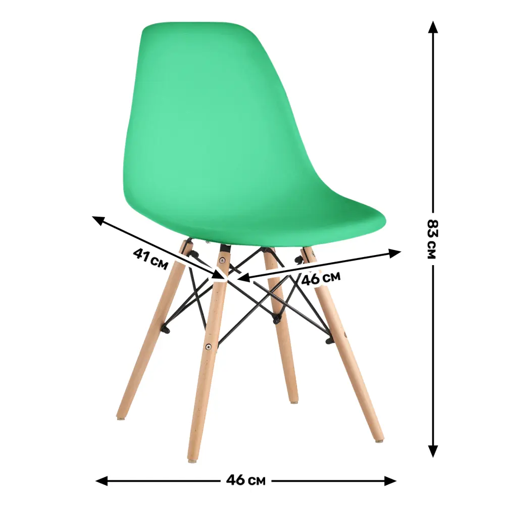 Фото 12 Комплект кухонных стульев Ergozen Eames dsw pro 46x83x41 см 4 шт пластик цвет зеленый Фото 12 Комплект кухонных стульев Ergozen Eames dsw pro 46x83x41 см 4 шт пластик цвет зеленый
