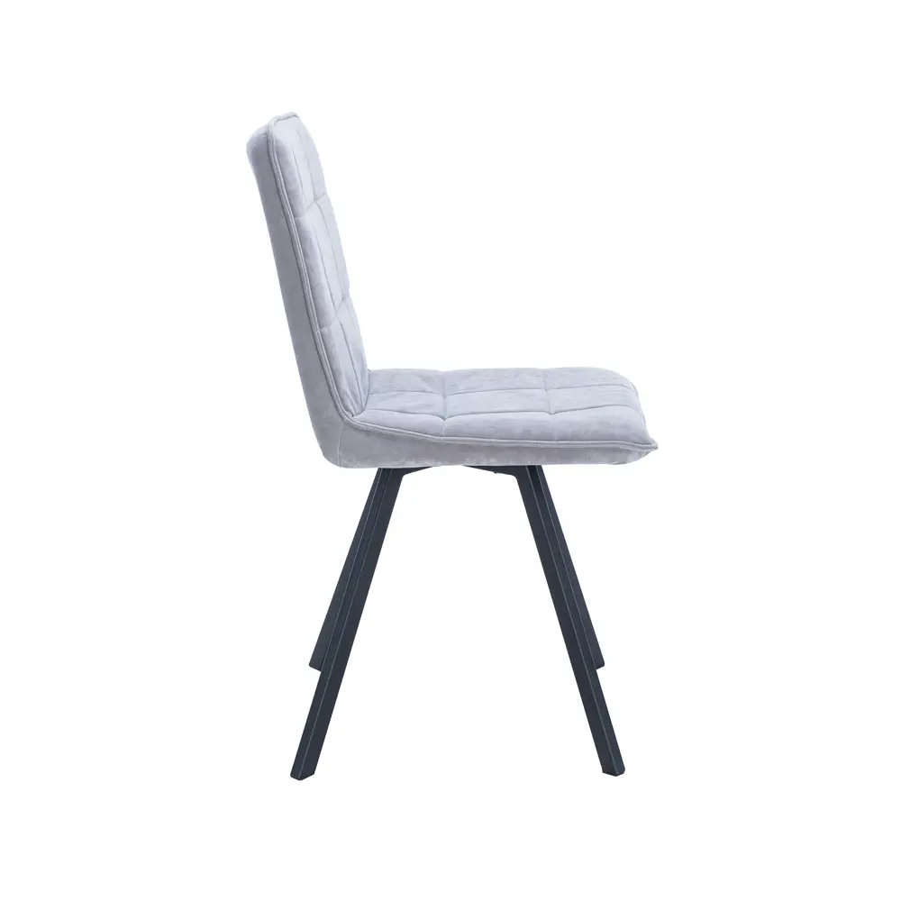 Фото Стул Leset Норман металл черный ткань серый