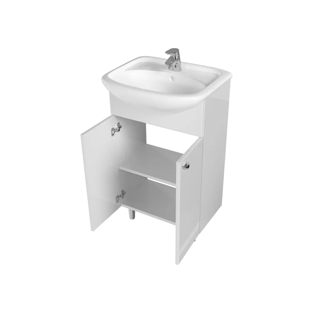 Фото 4 Тумба под раковину напольная 1Marka Story 45 см цвет белый Фото 4 Тумба под раковину напольная 1Marka Story 45 см цвет белый