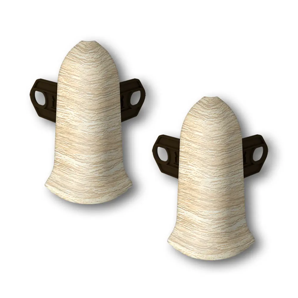 Фото Угол наружный (внешний) с крепежом для плинтуса Идеал Классик 218 Дуб европейский_IRC 55 мм (упаковка 20 шт)