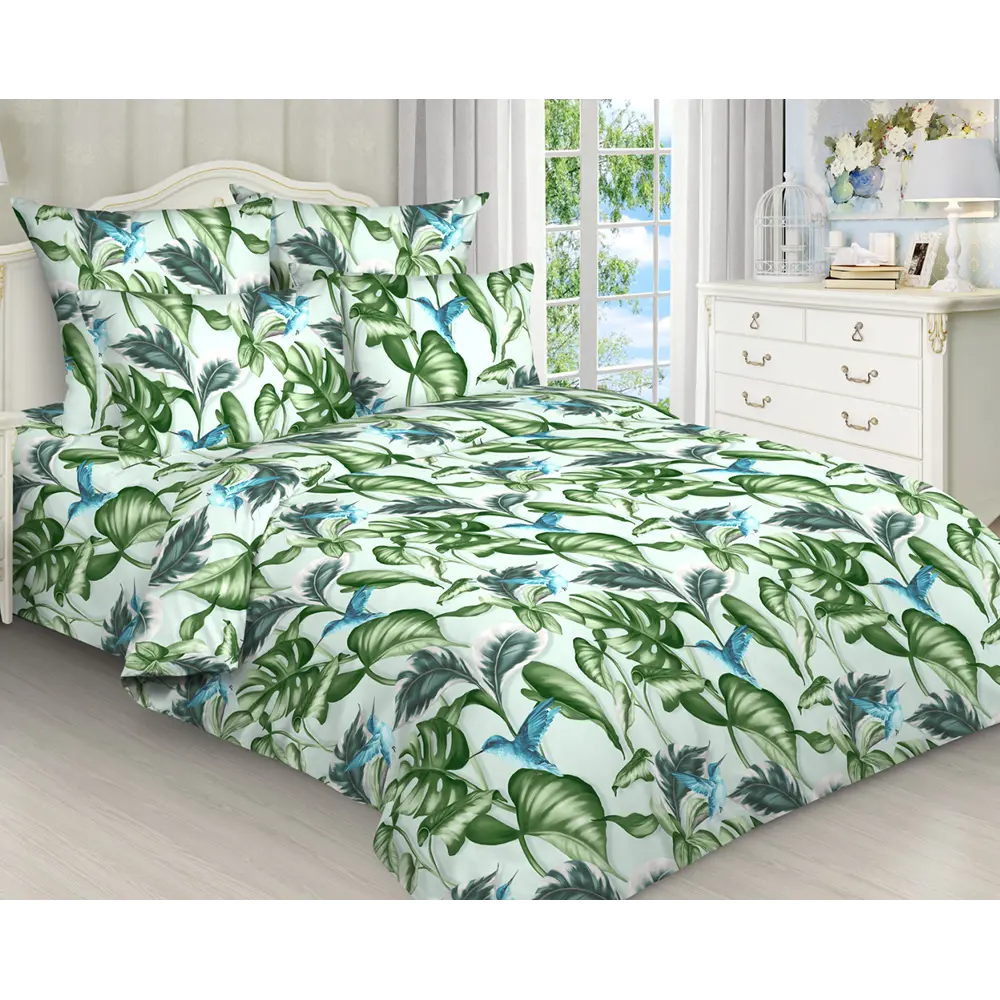 Фото Простыня Home Mercury Колибри 26014, 145x214 см, бязь, без резинки