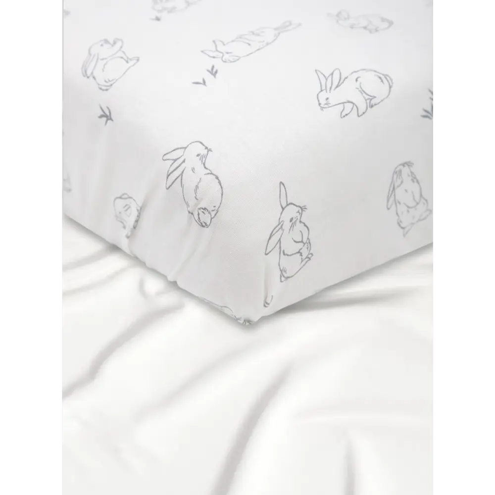 Фото 4 Простыня Amarobaby Bunny 75x125 см поплин на резинке цвет белый Фото 4 Простыня Amarobaby Bunny 75x125 см поплин на резинке цвет белый