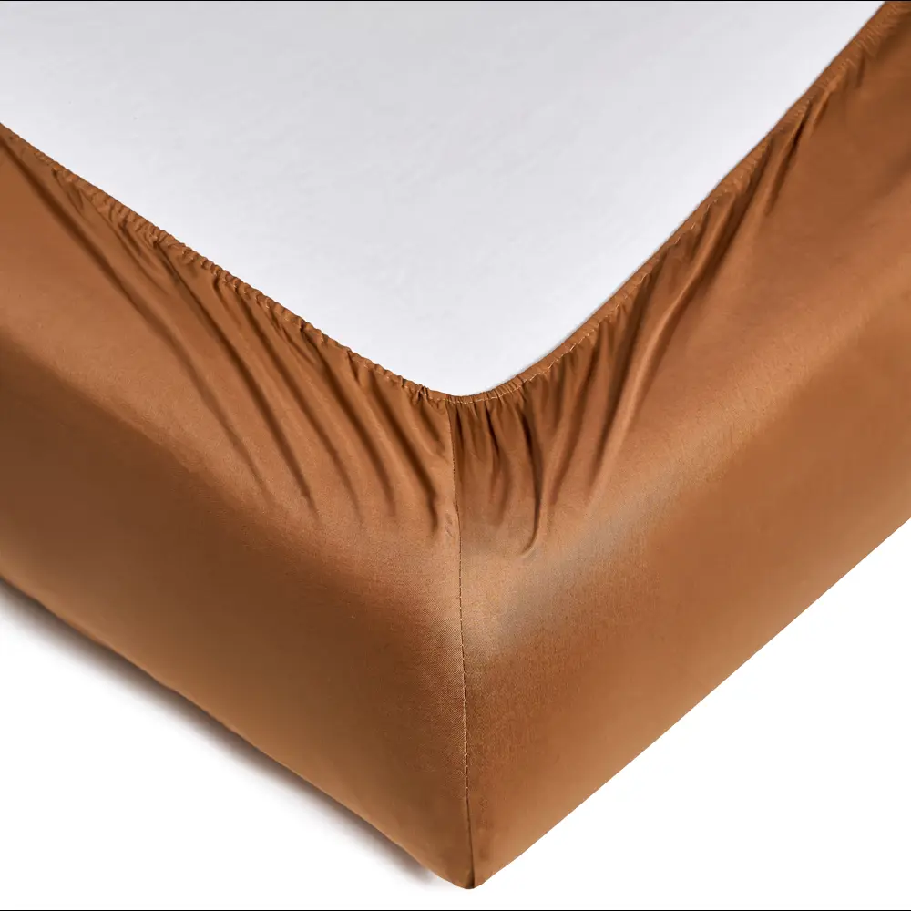 Фото 4 Простыня Sn Textile однотонная на резинке хлопок 200x200см цвет шоколад Фото 4 Простыня Sn Textile однотонная на резинке хлопок 200x200см цвет шоколад