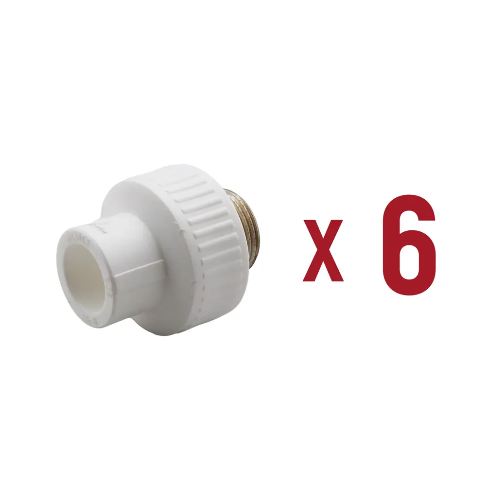 Фото Муфта комбинированная Aqualink 3/4"x20 мм ВП-НР полипропилен 6 шт k16661 Фото Муфта комбинированная Aqualink 3/4"x20 мм ВП-НР полипропилен 6 шт k16661
