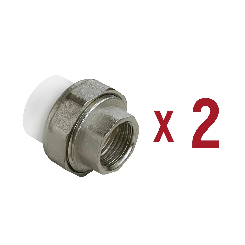 Фото Муфта комбинированная Aqualink 1/2"x25 мм ВП-ВР полипропилен 2 шт k16719 Фото Муфта комбинированная Aqualink 1/2"x25 мм ВП-ВР полипропилен 2 шт k16719