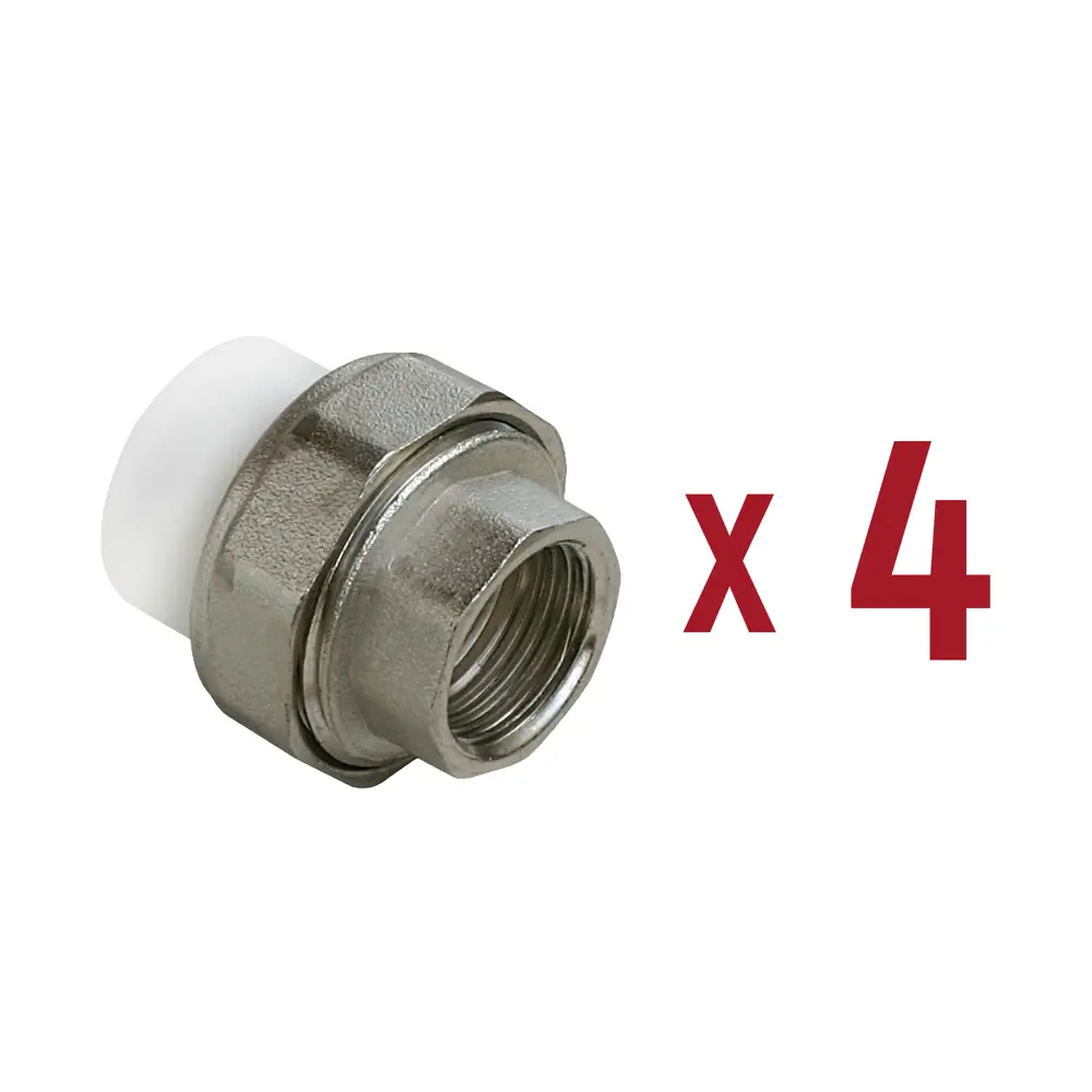 Фото Муфта комбинированная Aqualink 1/2"x25 мм ВП-ВР полипропилен 4 шт k16720 Фото Муфта комбинированная Aqualink 1/2"x25 мм ВП-ВР полипропилен 4 шт k16720