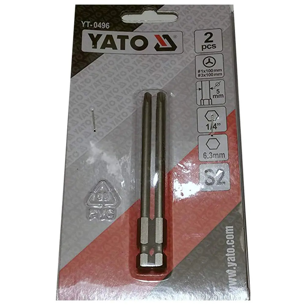 Фото 2 Биты Yato TRI-WING 1x100 мм 3x100 мм YT-0496 Фото 2 Биты Yato TRI-WING 1x100 мм 3x100 мм YT-0496
