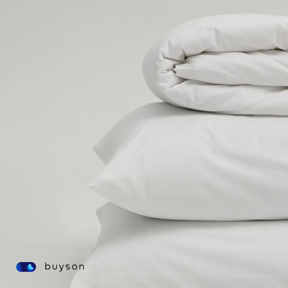 Фото 9 Простыня buyson BuyRelax белая 90x200 см, хлопок, на резинке Фото 9 Простыня buyson BuyRelax белая 90x200 см, хлопок, на резинке