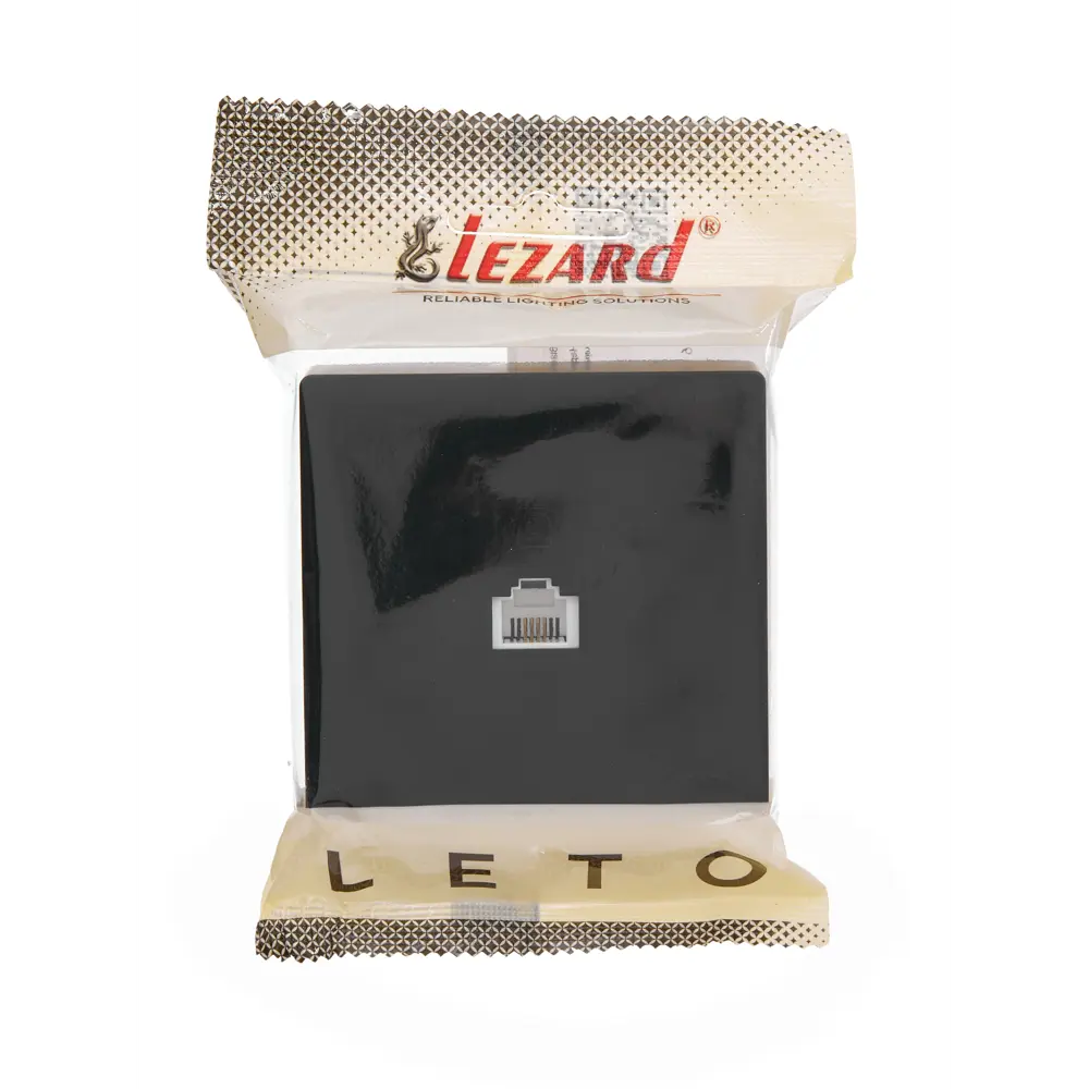 Фото 4 Телефонная розетка Lezard Leto без заземления цвет черный бархат Фото 4 Телефонная розетка Lezard Leto без заземления цвет черный бархат