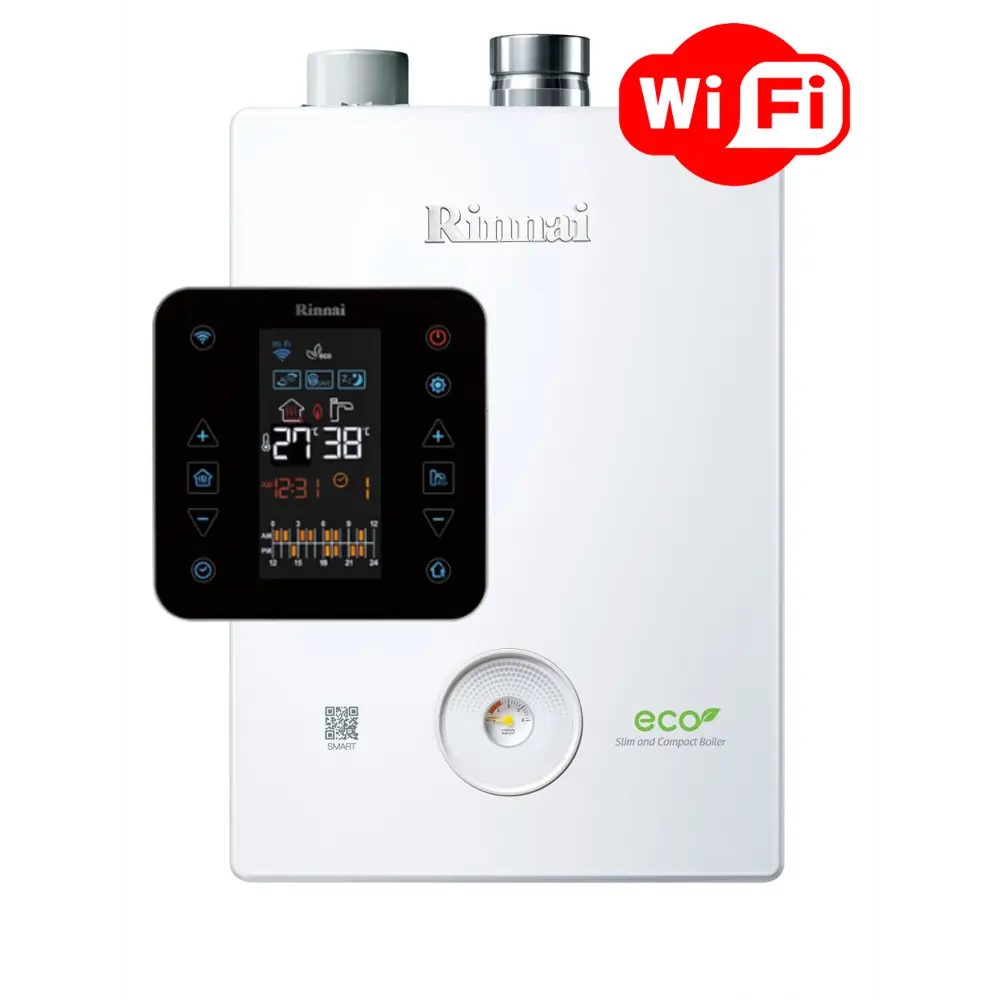 Фото Газовый котел конвекционный 19 кВт Rinnai BR-U Wi-Fi 498900413 одноконтурный настенный Фото Газовый котел конвекционный 19 кВт Rinnai BR-U Wi-Fi 498900413 одноконтурный настенный
