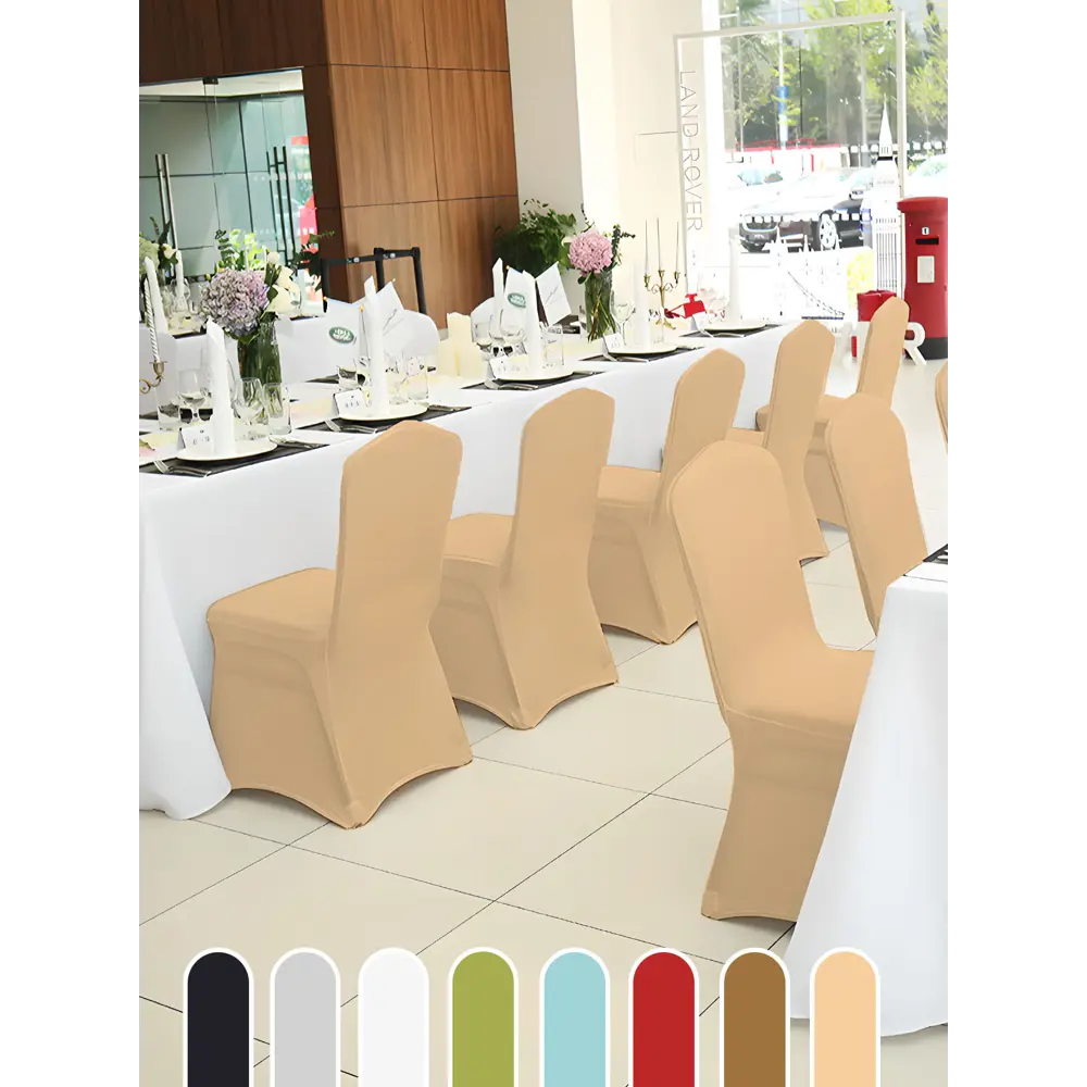 Фото 7 Чехол на стул PROtect с креплением за ножки банкетный чехол цвет бежевый 1 шт Фото 7 Чехол на стул PROtect с креплением за ножки банкетный чехол цвет бежевый 1 шт