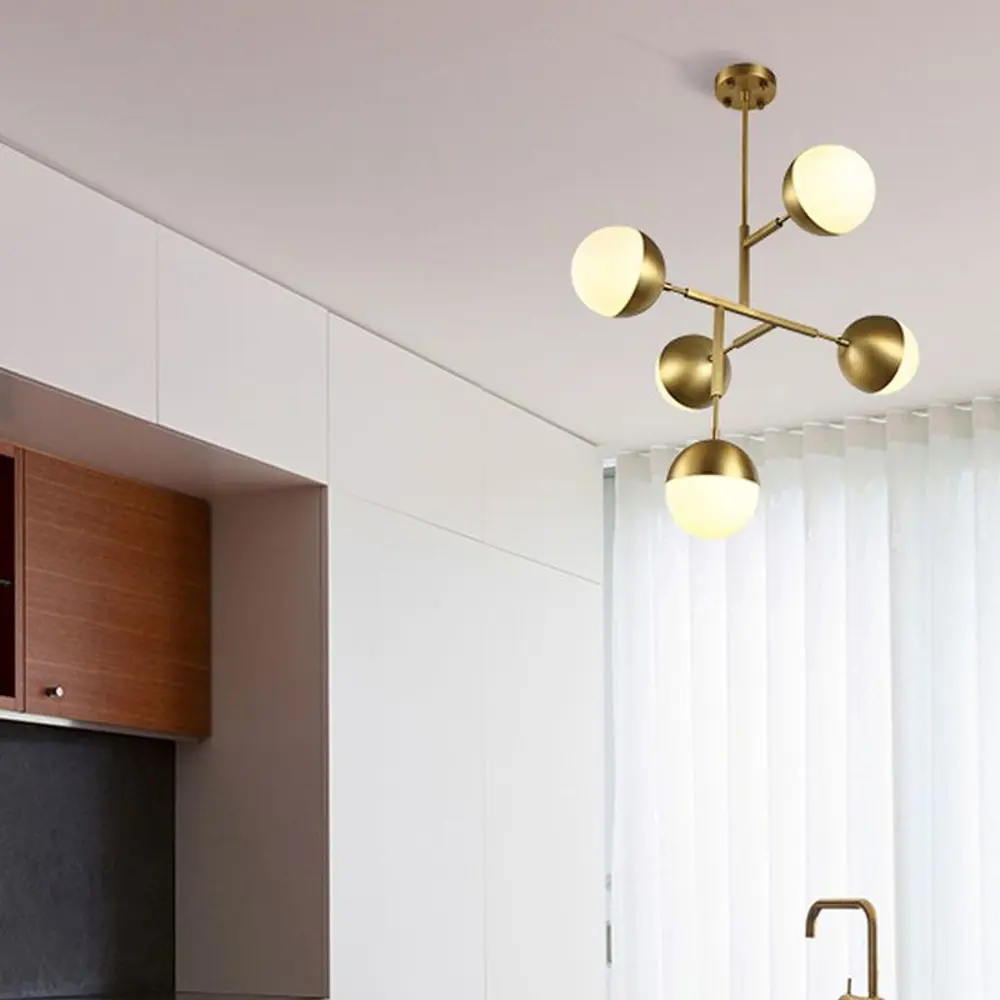 Фото 6 Люстра на штанге ImperiumLoft 140552-26 Ball 5 ламп 20 м² цвет золотой Фото 6 Люстра на штанге ImperiumLoft 140552-26 Ball 5 ламп 20 м² цвет золотой