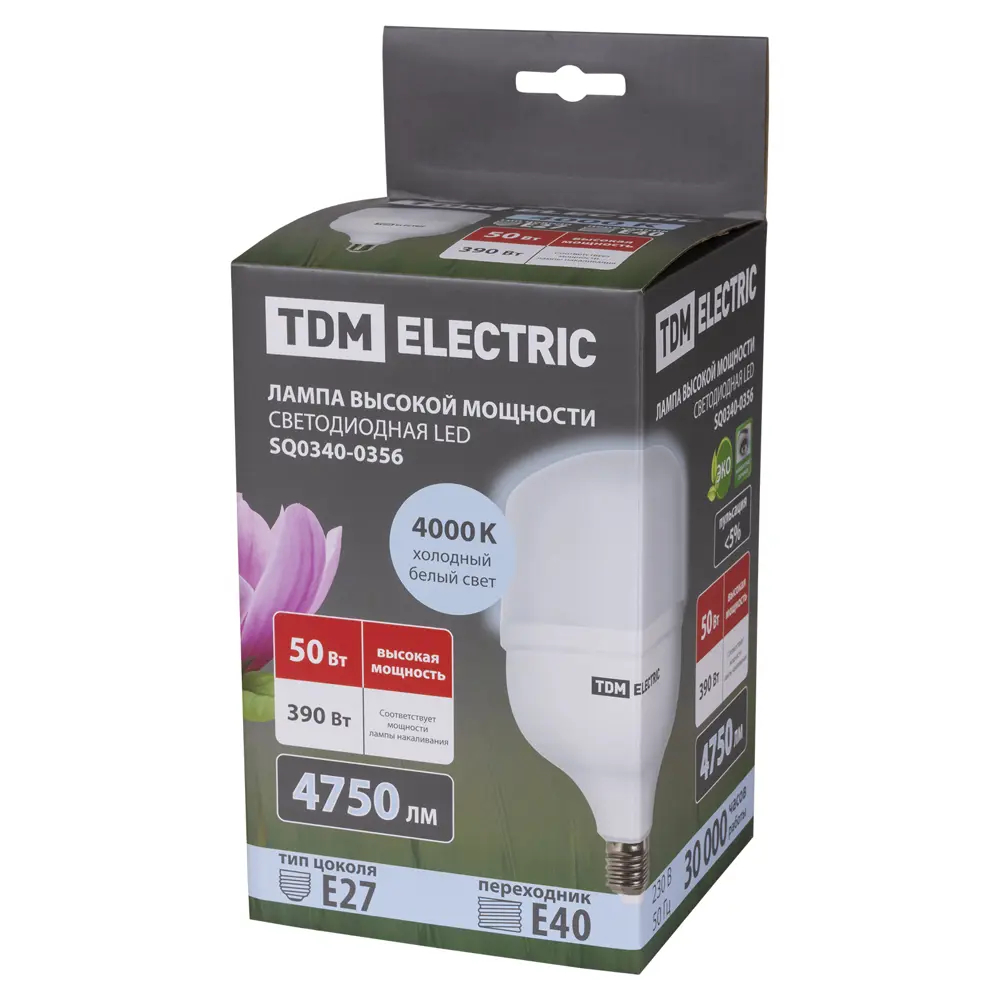 Фото 5 Лампочка светодиодная Tdm Electric Sq0340-0356 E27 40 Вт 4000 К 230 В 560 Лм Фото 5 Лампочка светодиодная Tdm Electric Sq0340-0356 E27 40 Вт 4000 К 230 В 560 Лм