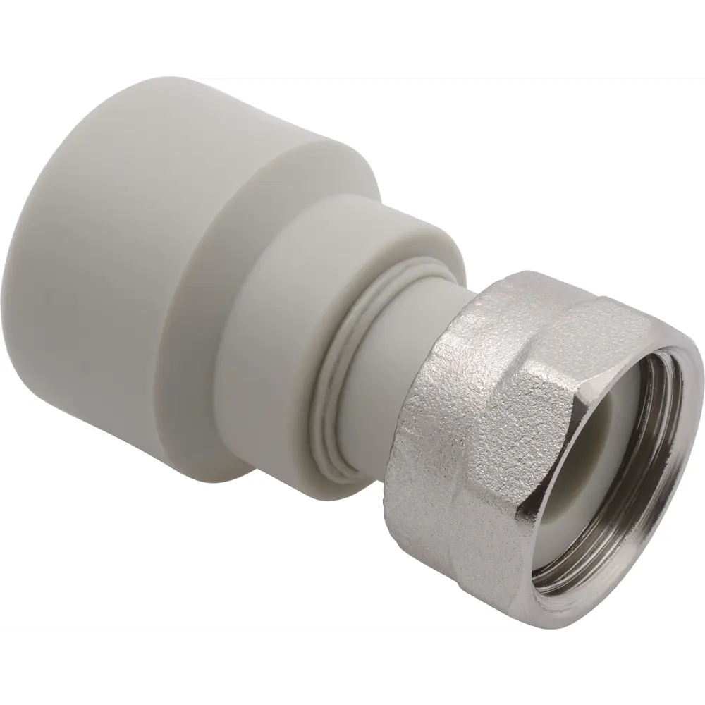 Фото Муфта комбинированная Fv-Plast 1/2"x20 мм ВП-ВР полипропилен Фото Муфта комбинированная Fv-Plast 1/2"x20 мм ВП-ВР полипропилен