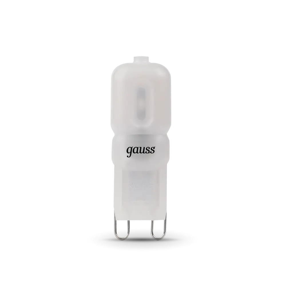 Фото 3 Набор ламп светодиодных Gauss G9 AC220-240V 3 Вт Капсула 240 Лм 2700 К теплый белый свет, пластик, 10 штук Фото 3 Набор ламп светодиодных Gauss G9 AC220-240V 3 Вт Капсула 240 Лм 2700 К теплый белый свет, пластик, 10 штук