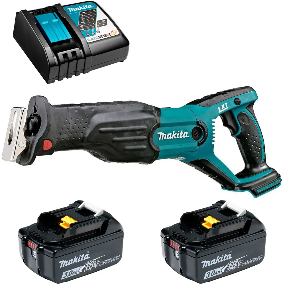 Фото Пила сабельная аккумуляторная Makita LXT DJR181RF2, 18 В Li-Ion 2x3 Ач Фото Пила сабельная аккумуляторная Makita LXT DJR181RF2, 18 В Li-Ion 2x3 Ач