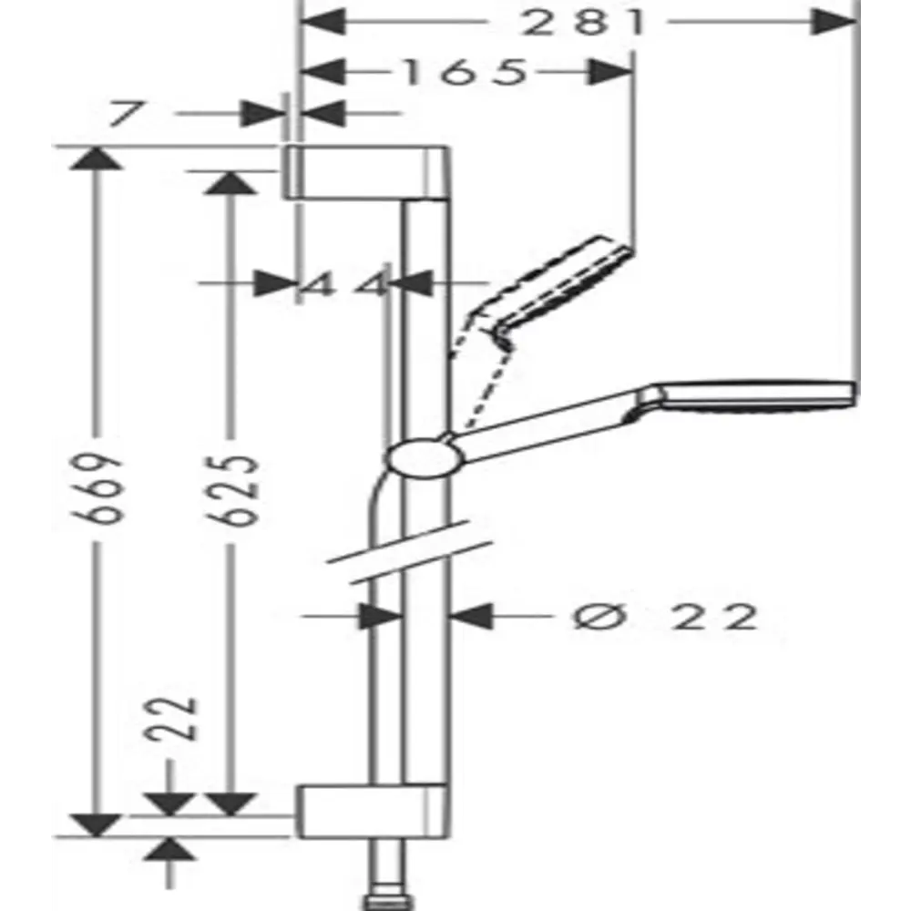 Фото 2 Душевой гарнитур HANSGROHE Crometta 00000048368 цвет хром Фото 2 Душевой гарнитур HANSGROHE Crometta 00000048368 цвет хром