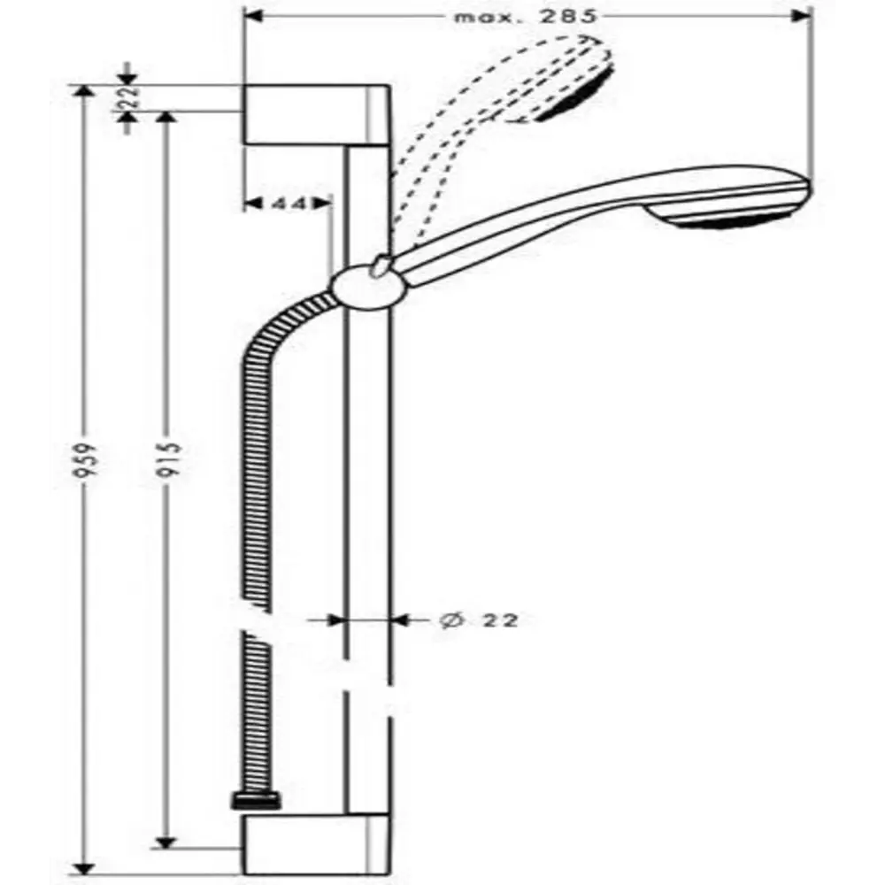 Фото 2 Душевой гарнитур HANSGROHE Crometta 85 00000007845 цвет хром Фото 2 Душевой гарнитур HANSGROHE Crometta 85 00000007845 цвет хром