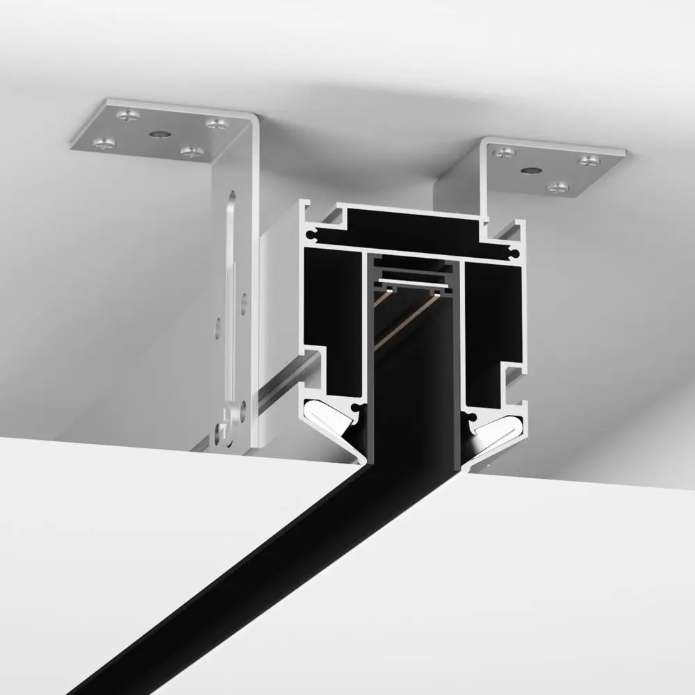 Фото 4 Профиль DENKIRS TR3040-AL для натяжного потолка 2 м цвет серый