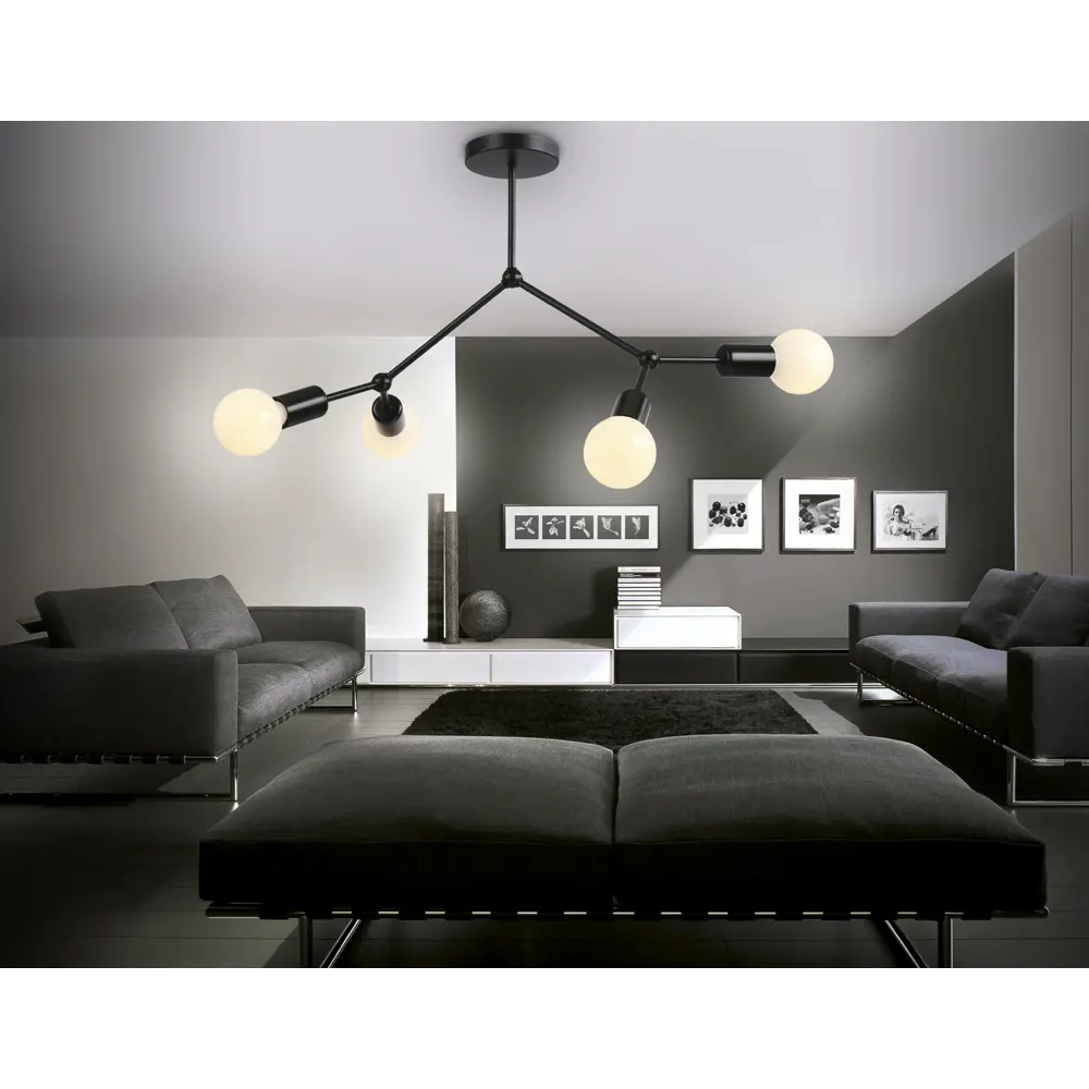 Фото Светильник потолочный AMBRELLA LIGHT TR8033 4 лампы 18 м² цвет черный Фото Светильник потолочный AMBRELLA LIGHT TR8033 4 лампы 18 м² цвет черный