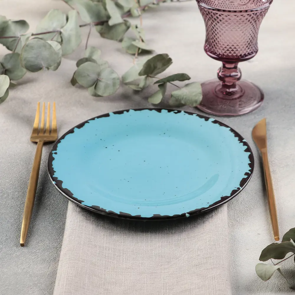 Фото 2 Блюдо сервировочное Хорекс Acquamarino 20x20 см фарфор цвет разноцветный