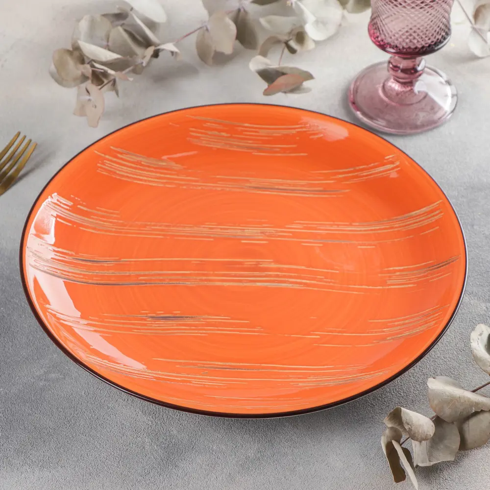 Фото 2 Блюдо сервировочное Wilmax England Scratch 28x28 см фарфор цвет оранжевый Фото 2 Блюдо сервировочное Wilmax England Scratch 28x28 см фарфор цвет оранжевый