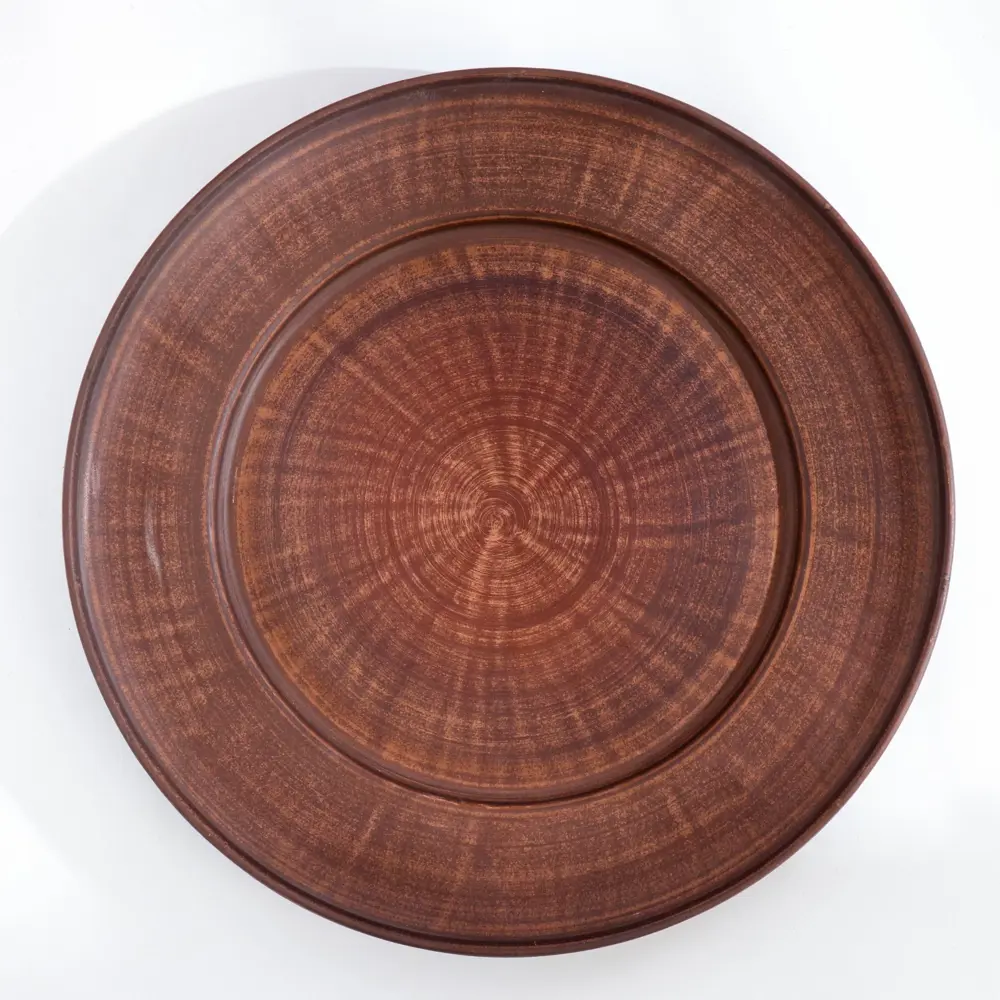 Фото 2 Блюдо сервировочное Simaland Гладкий 25x25 см глина цвет коричневый Фото 2 Блюдо сервировочное Simaland Гладкий 25x25 см глина цвет коричневый