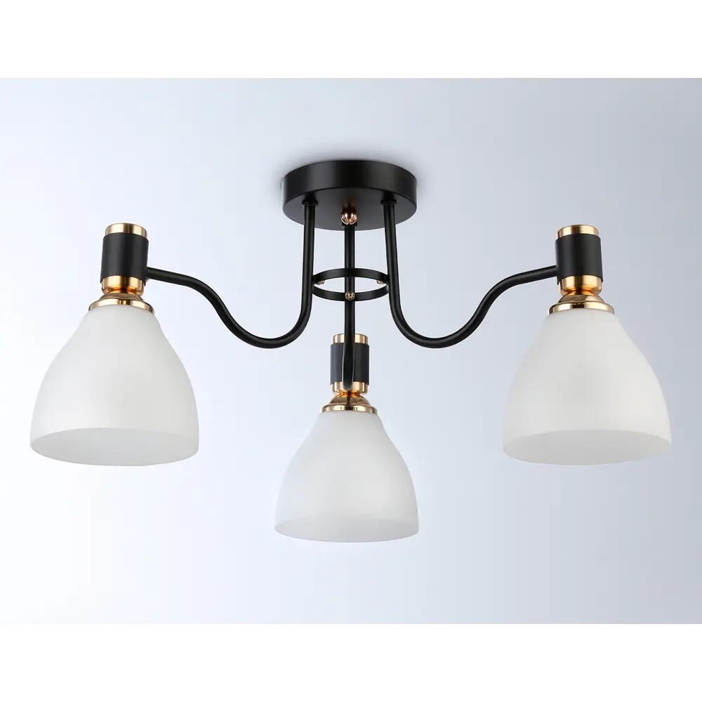 Фото 4 Светильник потолочный AMBRELLA LIGHT TR303303 3 лампы 14 м² цвет черный/белый/золото Фото 4 Светильник потолочный AMBRELLA LIGHT TR303303 3 лампы 14 м² цвет черный/белый/золото