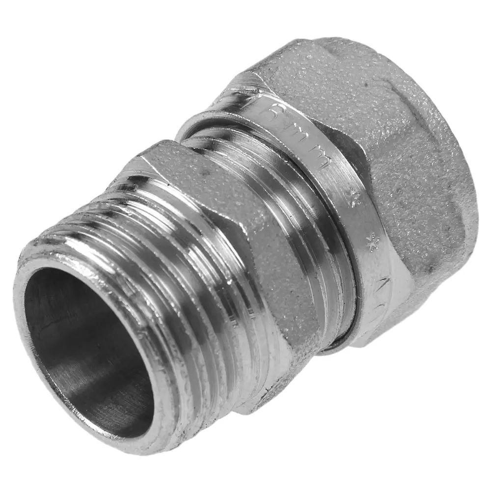 Фото 2 Муфта Aqualink 1/2"x16 мм НР латунь Фото 2 Муфта Aqualink 1/2"x16 мм НР латунь