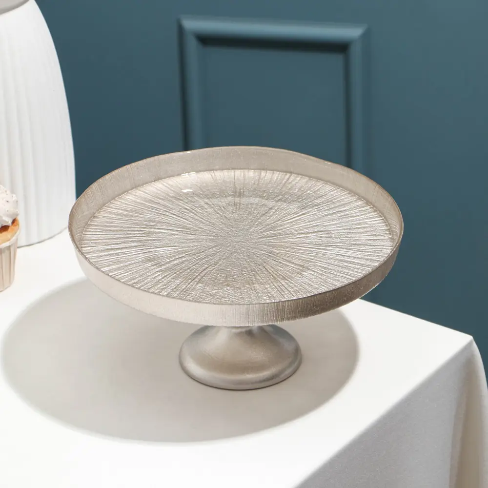 Фото Блюдо сервировочное Akcam Кувшинка Нимфея 22x12x22 см стекло цвет серый Фото Блюдо сервировочное Akcam Кувшинка Нимфея 22x12x22 см стекло цвет серый