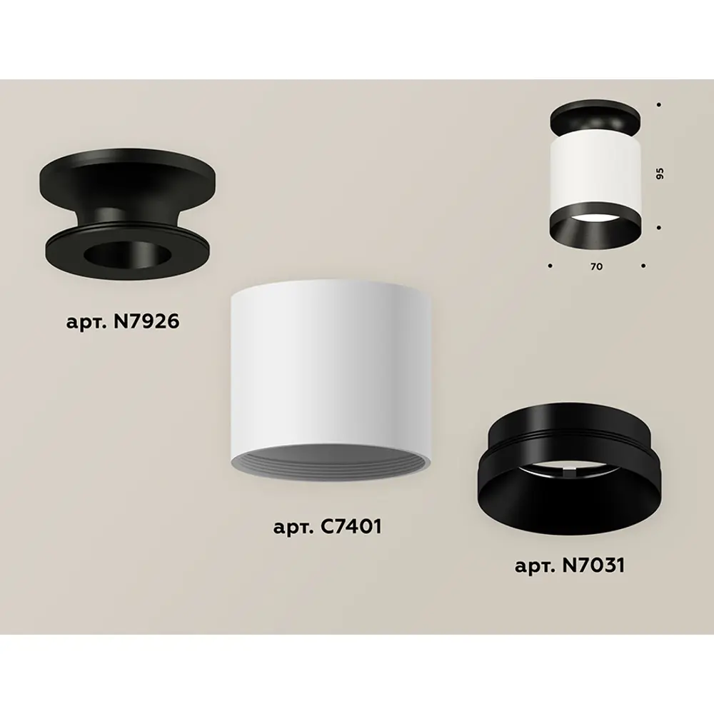 Фото 3 Светильник точечный накладной Ambrella light Xs7401083 2 м² цвет белый Фото 3 Светильник точечный накладной Ambrella light Xs7401083 2 м² цвет белый